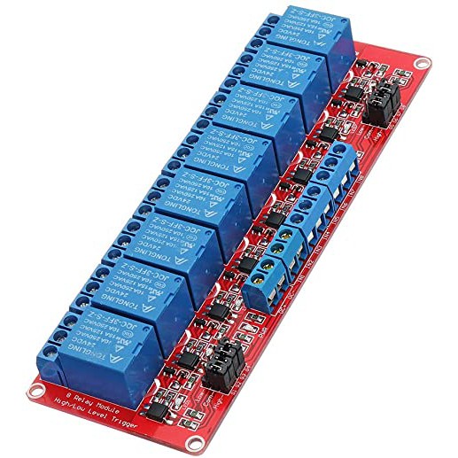 Module relay 8 kênh 24V 10A chọn mức kích hoạt high/low - i5H22