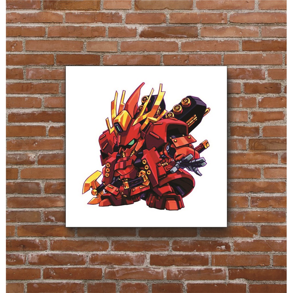 Poster Hình Nhân Vật Anime Kayu Motif Sd Gundam 003 20x20cm