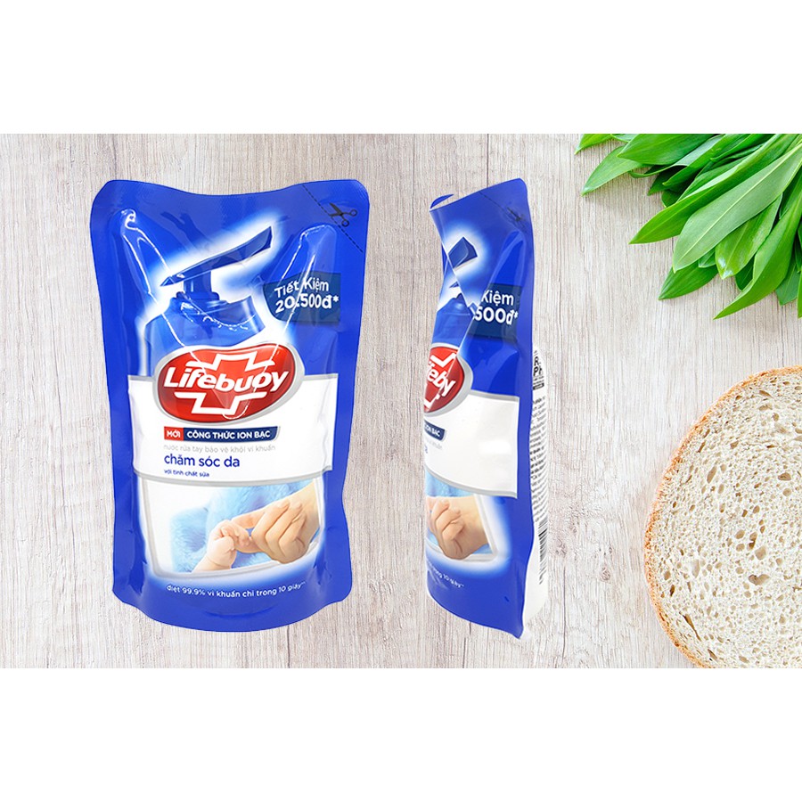 Nước rửa tay Lifebuoy 450g chăm sóc da túi