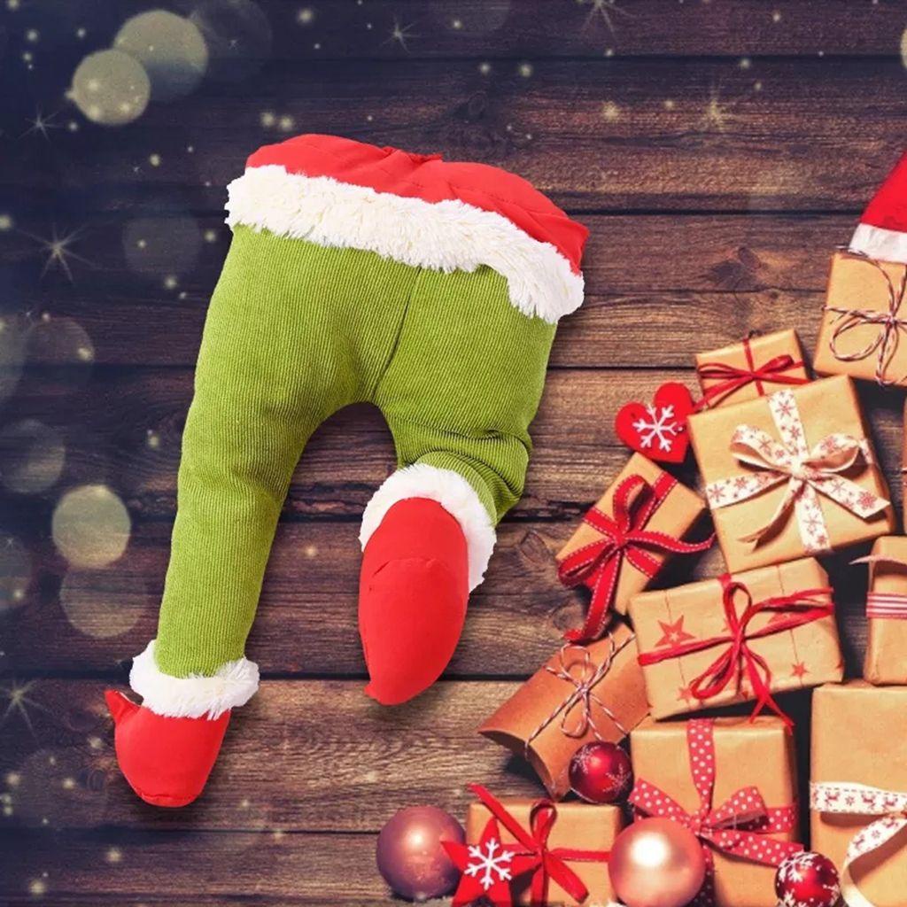 Phụ Kiện Trang Trí Giáng Sinh Hình Tên Cướp Màu Xanh Lá / Đỏ Tinh Tế 15.7 &quot;