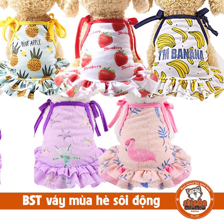 [BST mùa hè] Váy mùa hè sôi động cho chó mèo cưng