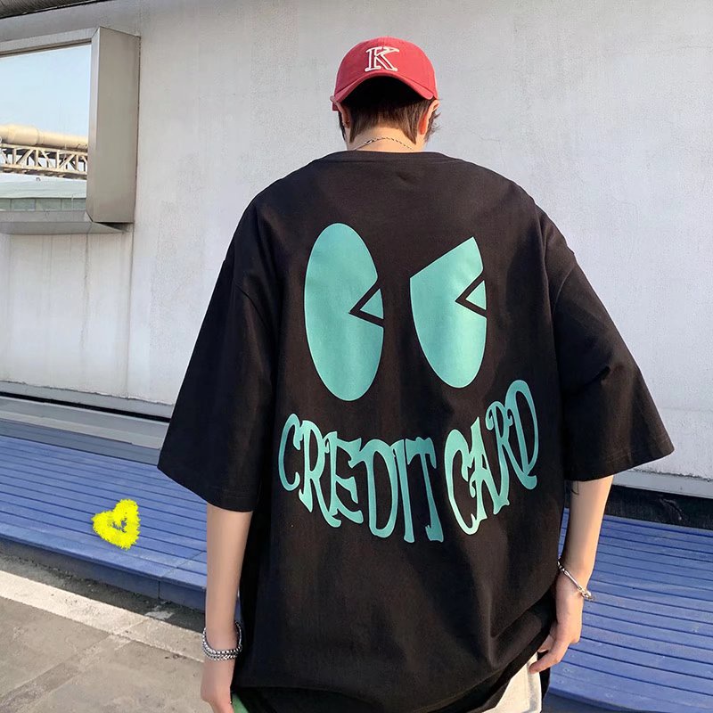 Áo Thun Tay Ngắn Dáng Rộng In Chữ Phong Cách Hip Hop Thời Trang Mùa Hè Cho Nam Và Nữ Size M-8XL