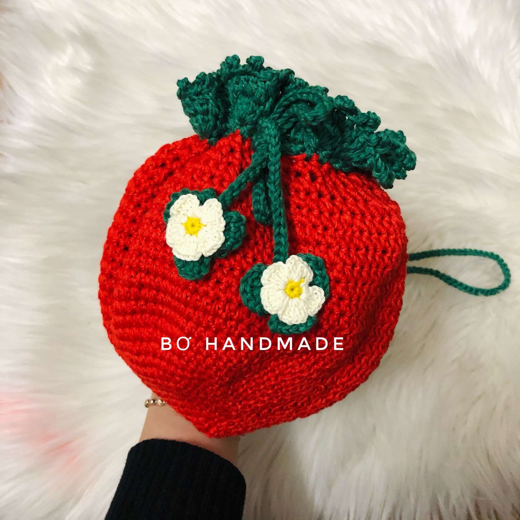 ❤Túi đựng Li Xì tết❤️ hình quả ❤cho bé yêu móc len Handmade cực đáng yêu và thời trang, cho bé đi chơi tết