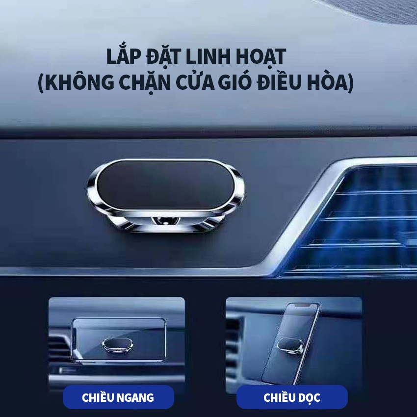 Giá Kẹp,Đỡ Điện Thoại Trên OTO,Nam Châm Hút Chắc Chắn, Xoay 360 Độ,Đế Kẹp Hợp Kim Cao Cấp, Sang Trọng, Chắc Chắn