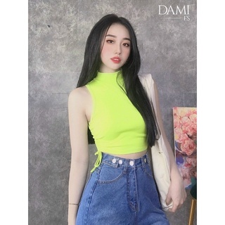 Áo ba lỗ cổ lọ dây rút eo