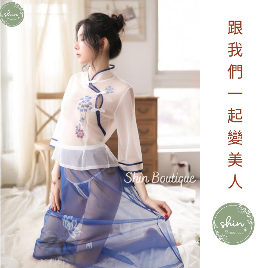 Váy ngủ cosplay sườn sám váy dài sexy gợi cảm A00028 | BigBuy360 - bigbuy360.vn