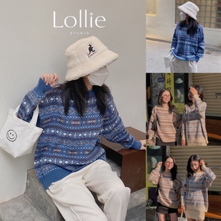 Áo len hoạ tiết giáng sinh len129 lollie studio