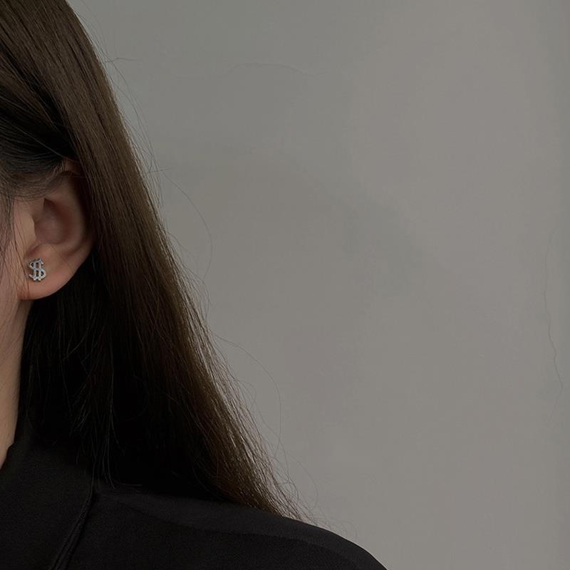 Bông Tai Thép Titan Hình Tờ Tiền Đô La Phong Cách Âu Mỹ Cá Tính