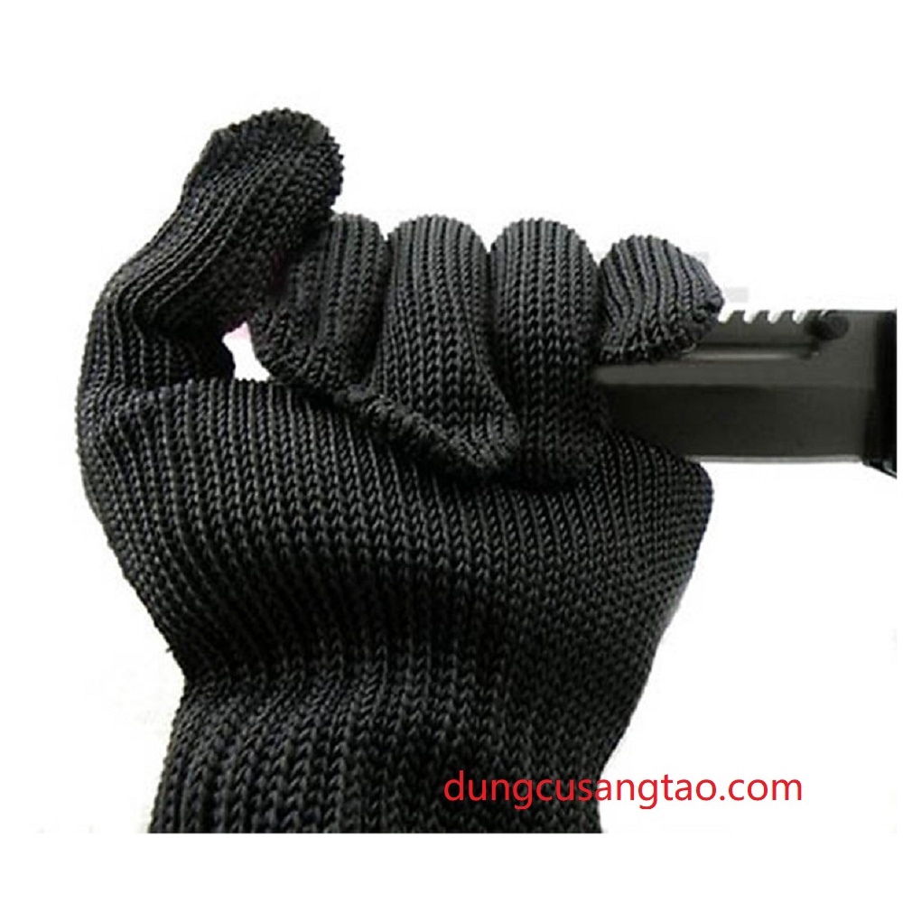 Đôi găng tay chống cắt, chống mài mòn - dệt thép không gỉ 17x23cm