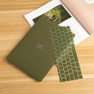 Combo lót phím ốp xanh rêu cho macbook 11,12,13,15’ air, pro, new pro