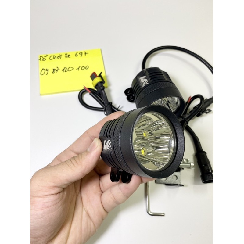 Đèn trợ sáng L4X kính tím. Led sst20 kèm phụ kiện. Bảo hành 12 tháng