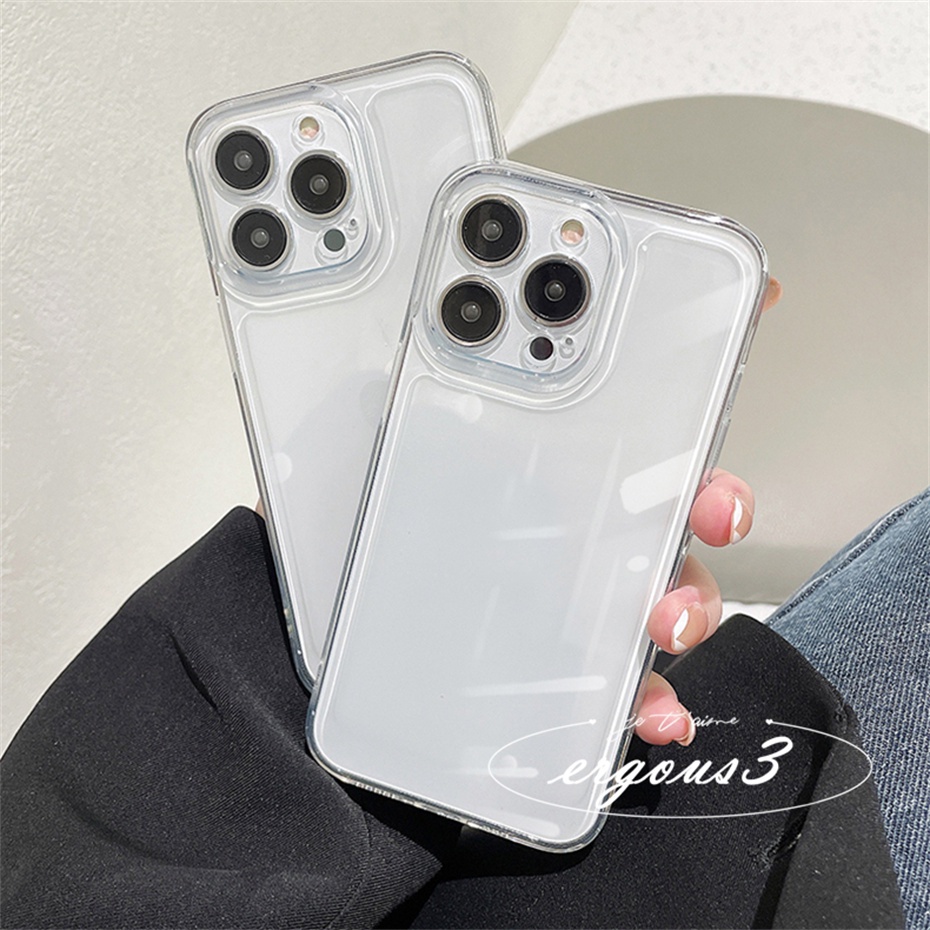 Ốp Lưng Trong Suốt Cho iPhone 14 13 12 11 Pro Max X XR Xs Max 8 7 Plus