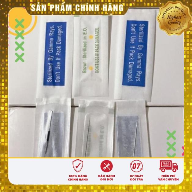 FREESHIP Kim 1 Ngắn Thần Thánh ⇉ Kim Tạo Hạt To ⇉ Dành cho Mày và môi ⇉ 1Hộp500c