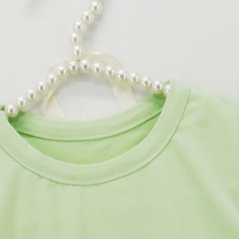 Áo Thun Cotton Mỏng Co Giãn In Hoạt Hình Đôi Cánh 3D Màu Kẹo Thời Trang Cho Bé Gái
