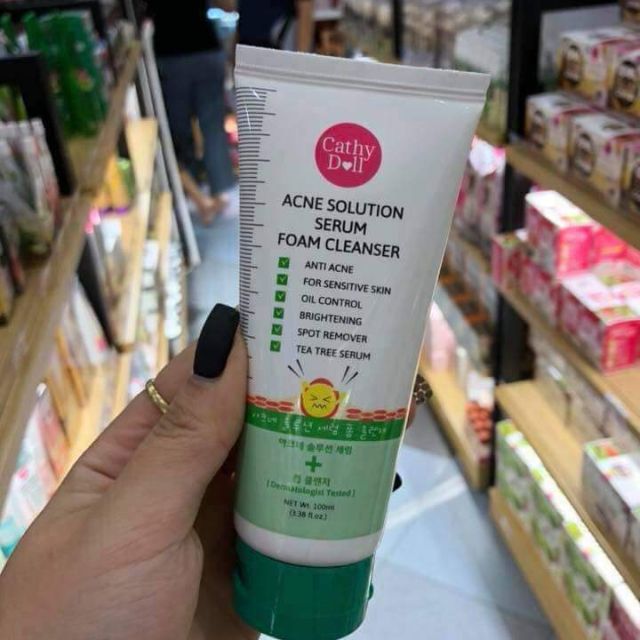 Sữa rữa mặt cathy doll aura whitening serum foam cleanser thái lan