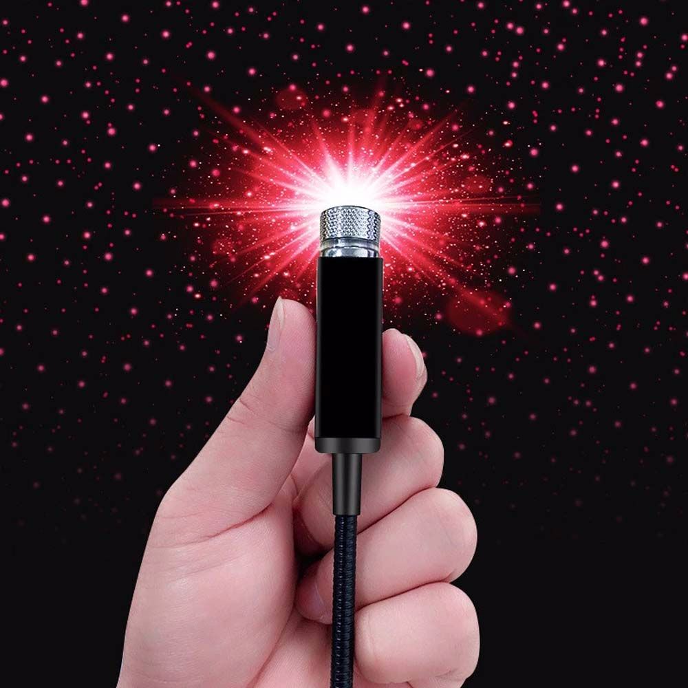 Đèn chiếu hình bầu trời đầy sao lên tường/ mui xe USB mini tạo không khí lãng mạn với màu sắc tùy chọn