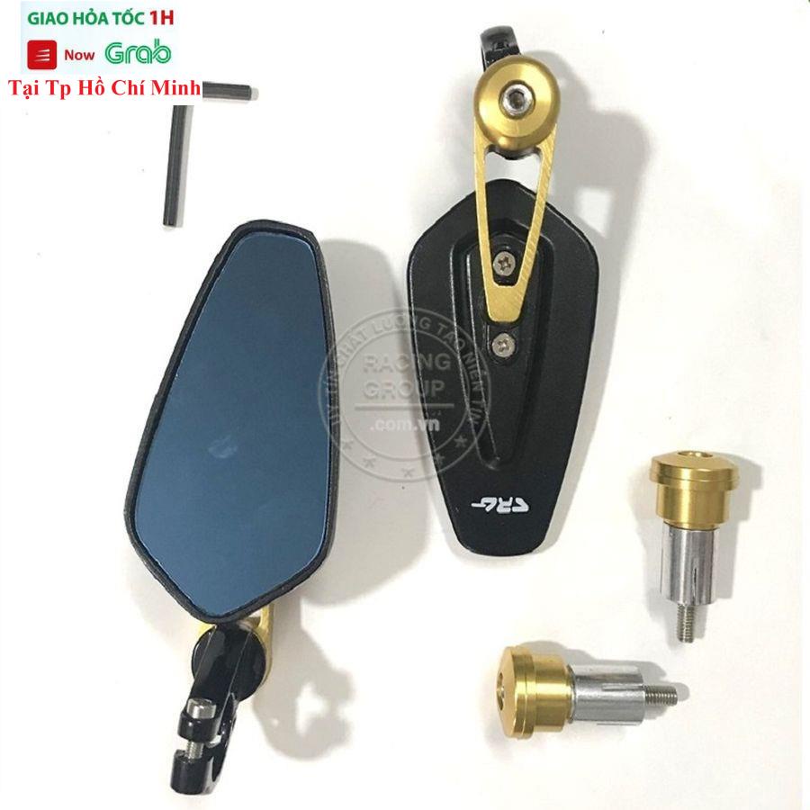 Gương Gù Xe Máy Thời Trang - Kính Gù Chiếu Hậu Xe Máy Kiểu CRG Gắn Gù Tay Lái Xe Máy 1 Cặp Màu Vàng