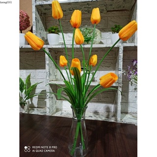 Hoa tulip lụa cành 5 bông