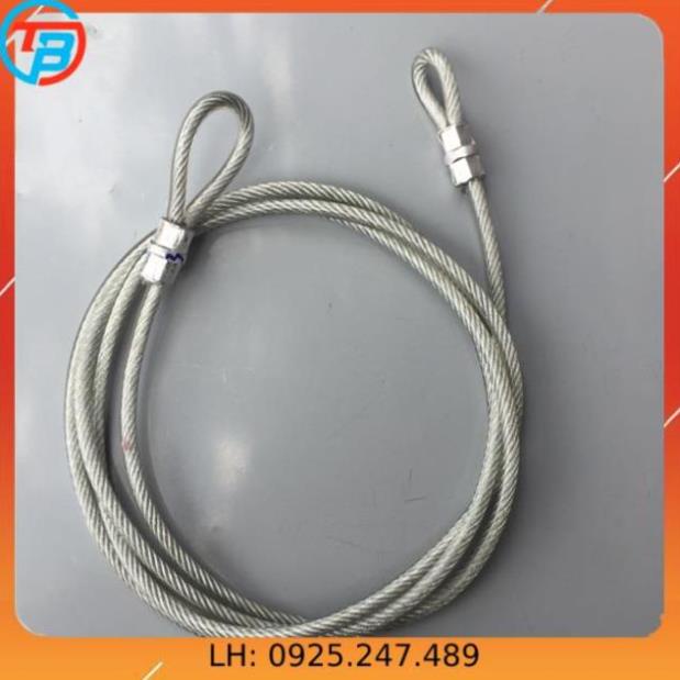 Dây cáp khóa xe bọc nhựa phi 8 dài 5m