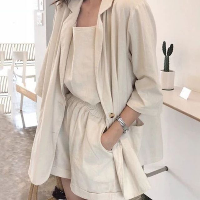 Set vest ngắn tay 3 món