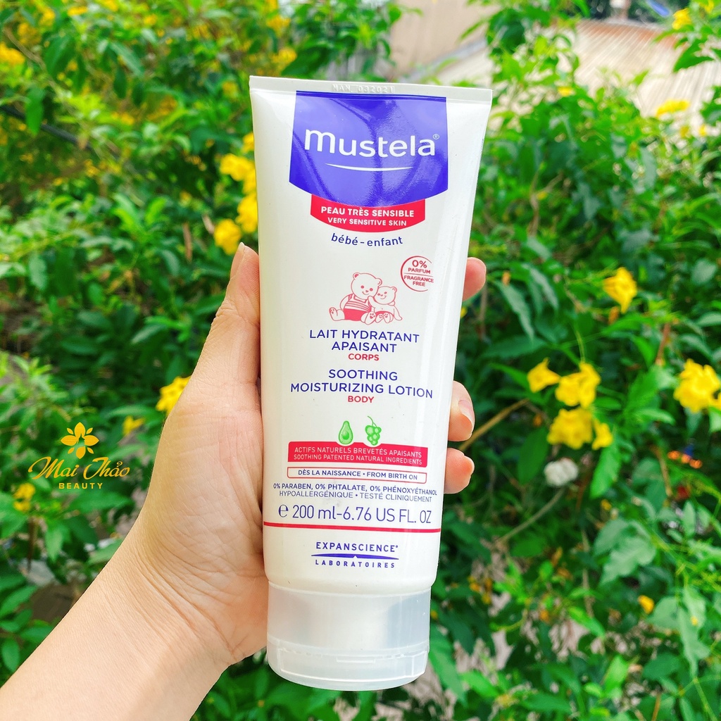 Sữa Dưỡng Da Toàn Thân Cho Trẻ Sơ Sinh & Em Bé Có Da Nhạy Cảm Mustela Soothing Moisturizing Lotion 200ml