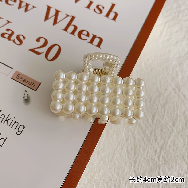 Kẹp tóc đính ngọc trai giả phong cách cổ điển thời trang thanh lịch dành cho nữ