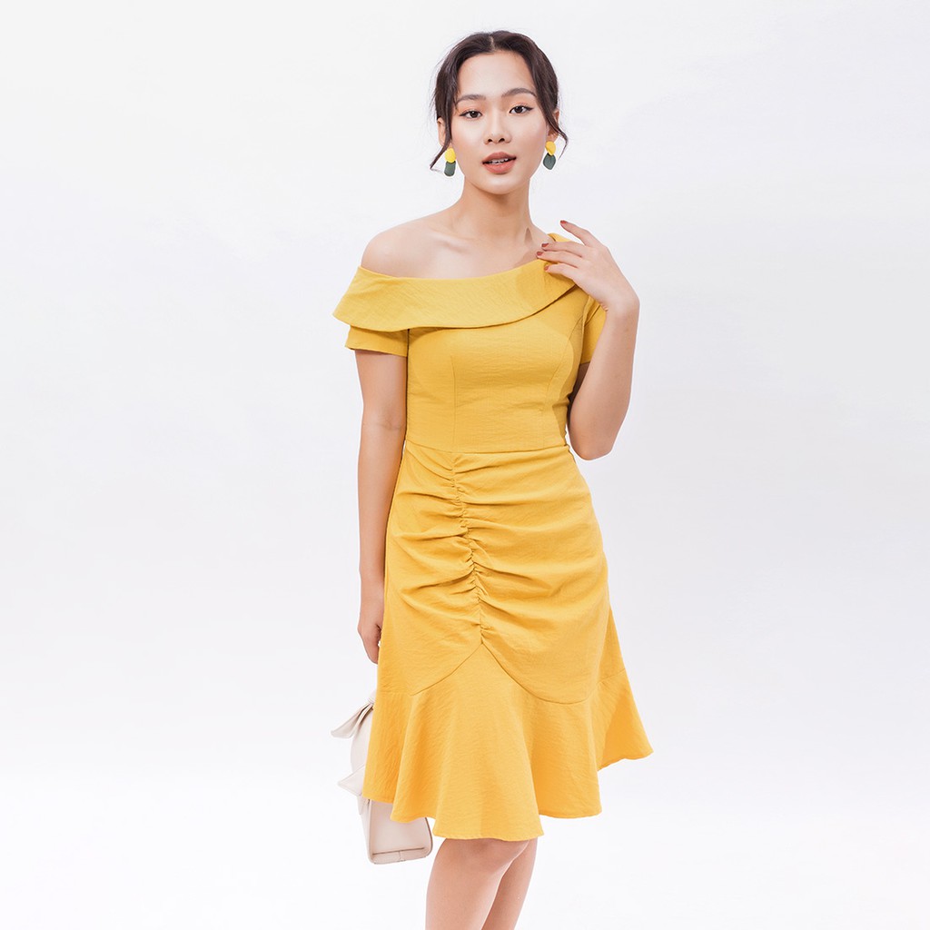 Váy đầm chữ a thời trang Eden lệch vai - D394 | BigBuy360 - bigbuy360.vn