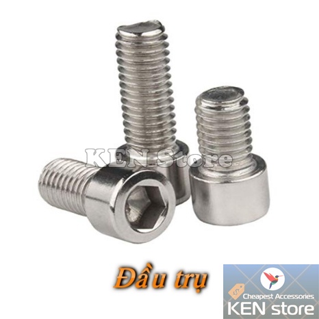 Bộ 5 ốc lục giác INOX size M6 6 ly nhiều kích thước