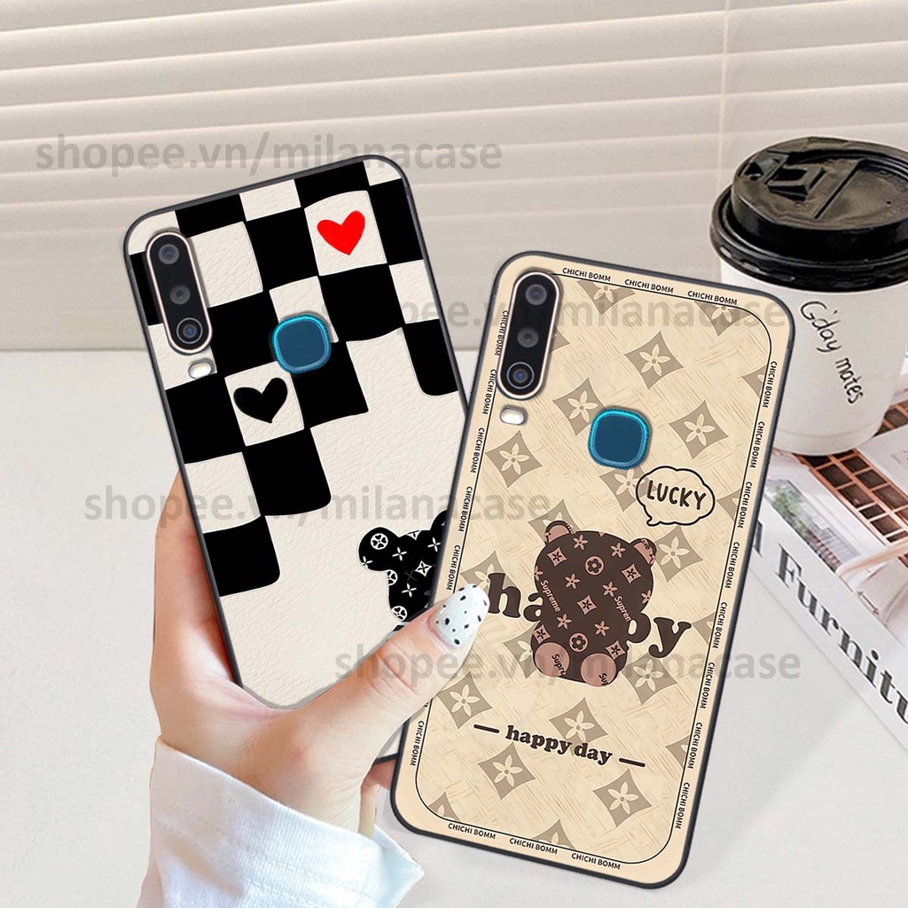 Ốp Vivo U10 / Y12 / Y15 / Y17 gấu be@rBrick gấu Teddy Kaws siêu đẹp, phong cách, cá tính