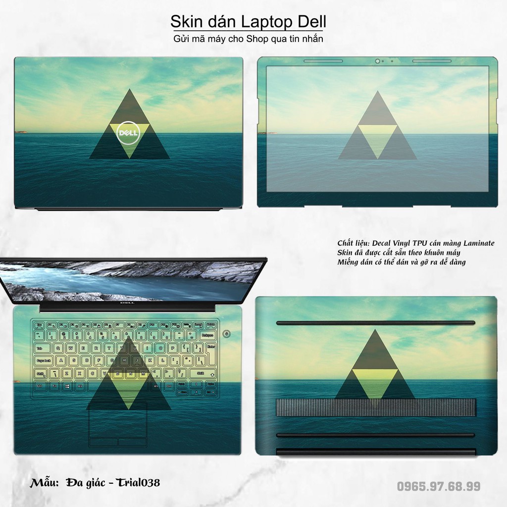 Skin dán Laptop Dell in hình Đa giác _nhiều mẫu 7 (inbox mã máy cho Shop)
