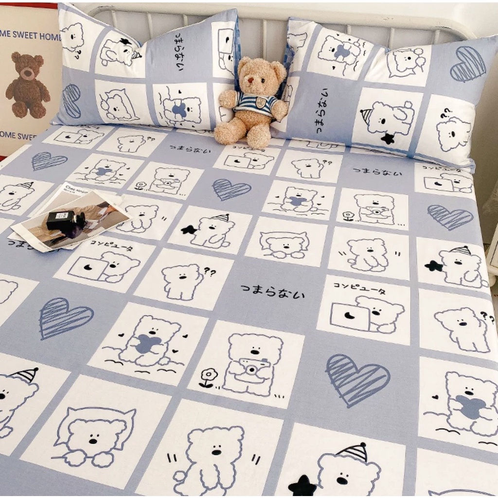 Bộ ga gối cotton 100% Mịn Decor mềm mại thoáng mát mẫu mã đa dạng