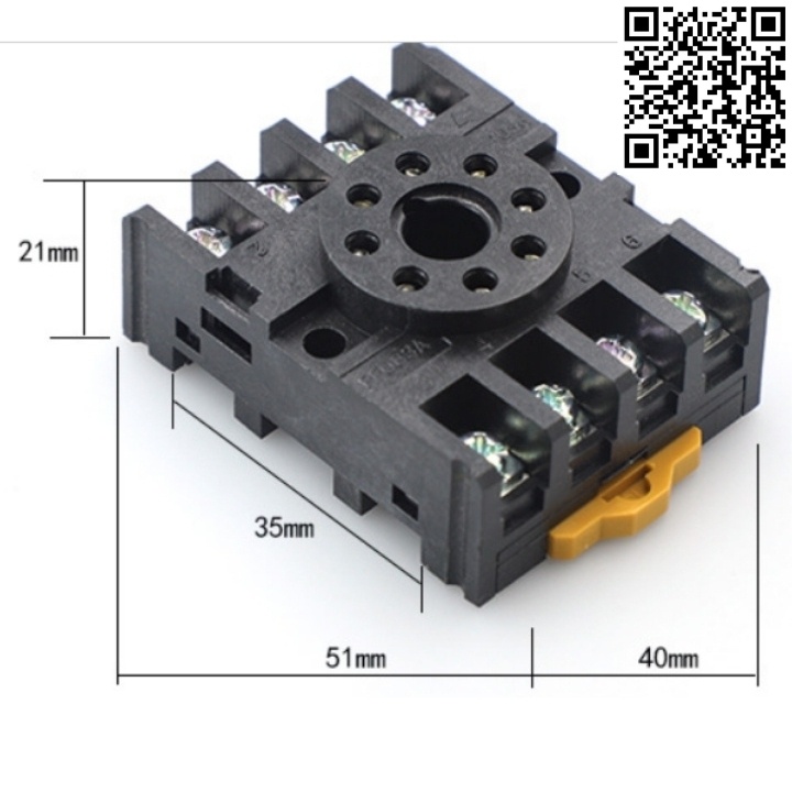 Đế timer rơ le PF083A giá rẻ loại 8 chân tròn