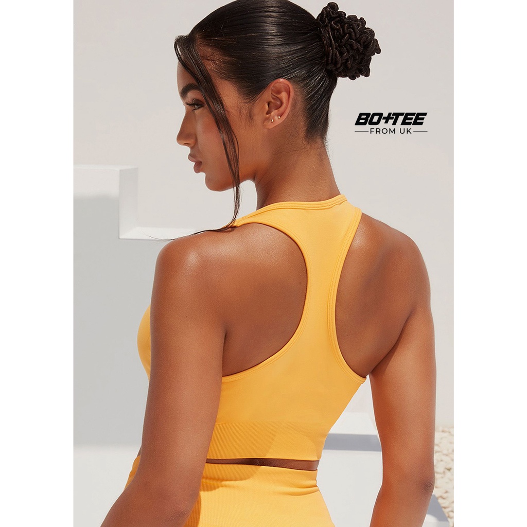 Bo+Tee - Set đồ tập gym, yoga, dance cao cấp bra 2 dây chéo lưng và quần legging cạp cao