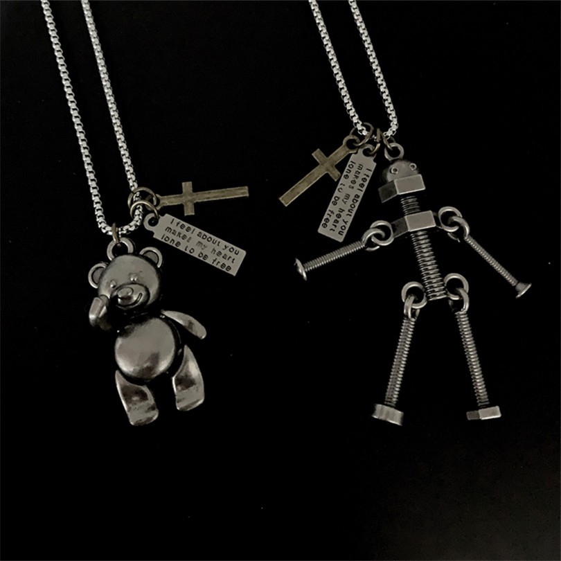 Dây Chuyền Hàn Quốc Họa Tiết Hoạt Hình Dễ Thương 12444 Dành Cho Cặp Đôi