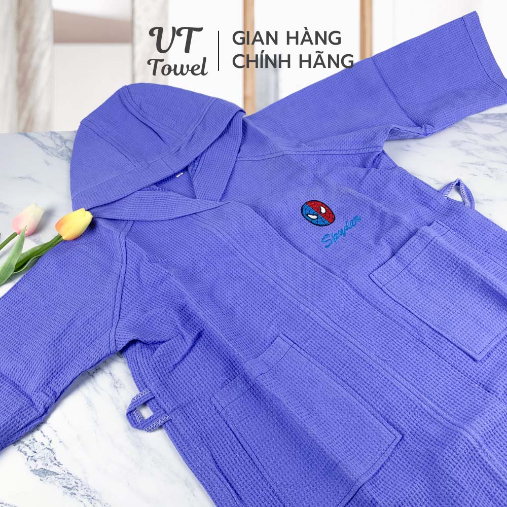 Áo Choàng Tắm Cho Bé Áo Khoác Tắm Khăn Choàng Vải Cotton Tổ Ong Làm Ấm Làm Khô Siêu Tiện Lợi ACT0401