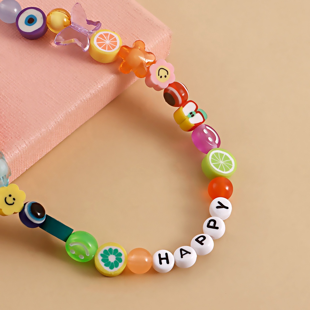 Phụ Kiện Dây Giày Mềm Xỏ Hạt Hình Chữ Cái/Hình Bướm/Chữ Cái Màu Sắc Cầu Vồng Dành Cho Nữ