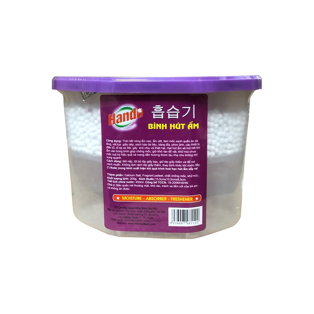 Hút ẩm tủ quần áo chống nồm nấm mốc do hơi ẩm hando 450ml