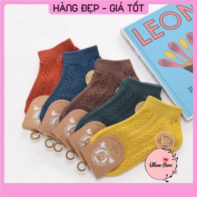 Set 10 đôi tất, vớ trẻ em len gân dệt kim cổ ngắn Vintage - HÀNG LOẠI 1 CHẤT ĐẸP