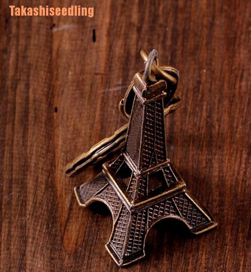 Set 2 Mô Hình Tháp Eiffel Bằng Hợp Kim Đồng Cổ Điển 5cm