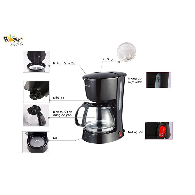 Máy pha coffee cà phê tại nhà Bear KFJ-403 [CMART.COM.VN]