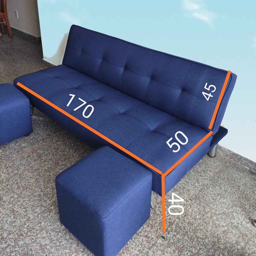 [SALE - FREESHIP]  Sofa Giường. Sofa bed. Chân Inox. Cao cấp