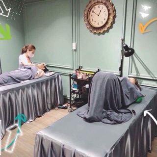 GA/DRAP PHI LỤA TRƠN CHO GIƯỜNG SPA, PHUN XĂM, NAIL MI
