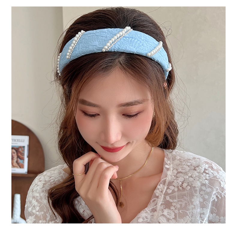 Băng Đô Cài Tóc Đính Ngọc Trai Xinh Xắn Thời Trang Dành Cho Nữ