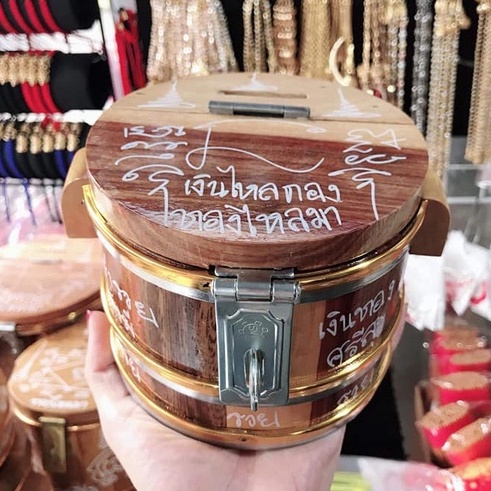 Thùng Gỗ Đựng Tiền Thái Lan [Hàng Chuẩn Thái]