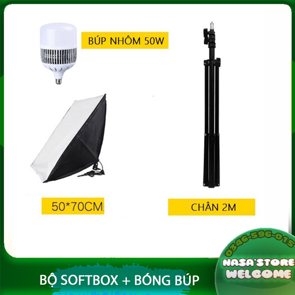 BỘ SOF TBOX ,ĐÈN BÚP NHÔM 50W,CHÂN ĐỨNG 2M STUDIO, LIVESTREAM,CHỤP HÌNH QUAY PHIM