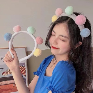 Bờm tóc 5 cục bông đáng yêu mã TGBD14 băng đô cài tóc