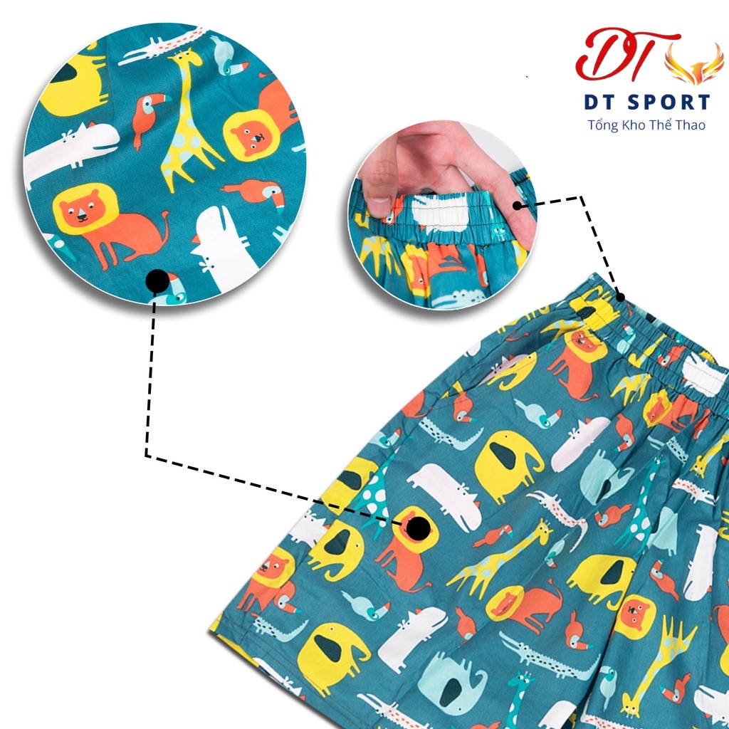Quần đùi nam cartoon mặc nhà, đi chơi, du lịch ✔️ Vải trơn cao cấp ✔️ hàng xuất khẩu, giá rẻ . Mã HN002