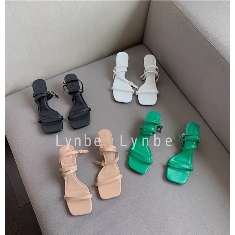 ( Xả 50k ) Giày sandal Za.. ra khoét eo quai mảnh đơn giản dễ phối đồ