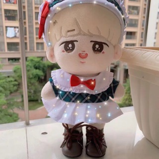 Set váy + mũ cho doll 20cm