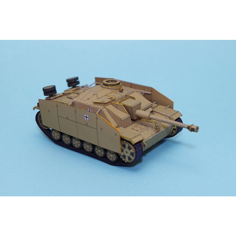 Mô hình giấy 3D quân sự Xe tăng xe tank StuG III tỉ lệ 1/72